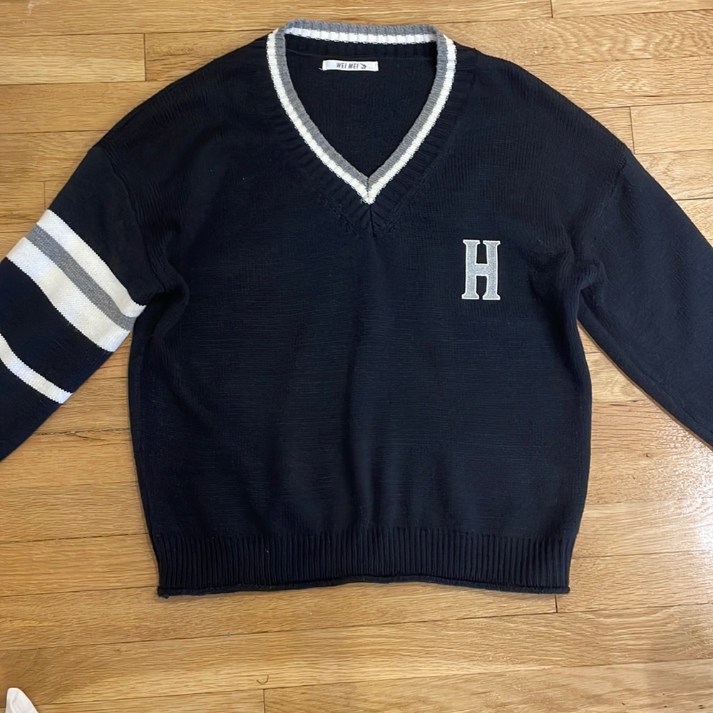 Blue V-neck Sweater